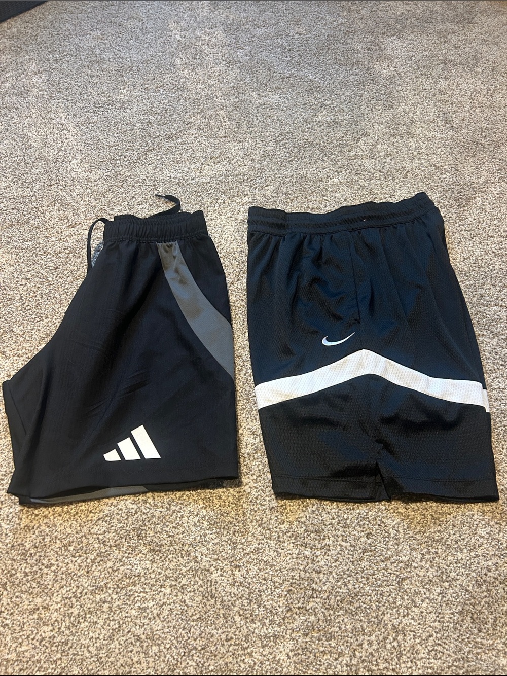 Nike Black and White Men's Athletic Shorts